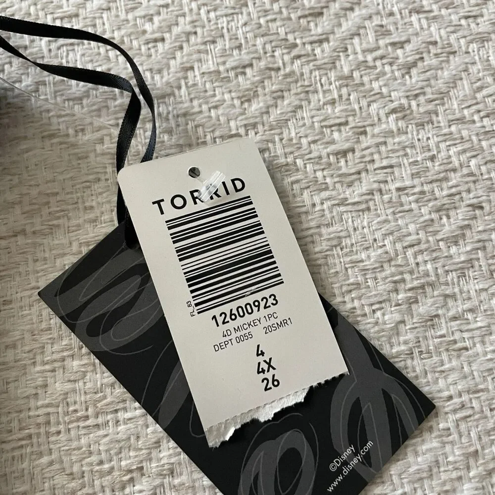 Torrid Disney Womens 4 Mickey Mouse One Piece Bathing Suit NWT - Picture 4 of 8